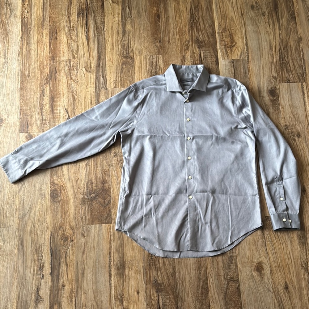 Men's Calvin Klein Gray Dress Shirt